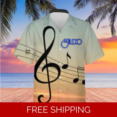 Hawaiian Shirt Unisex Le Studio Treble Clef 2